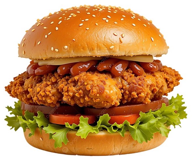Crispy chicken burger